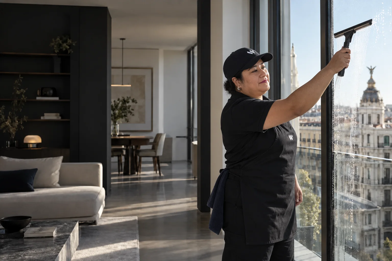 Iglow professional cleaning accessible glass in Madrid