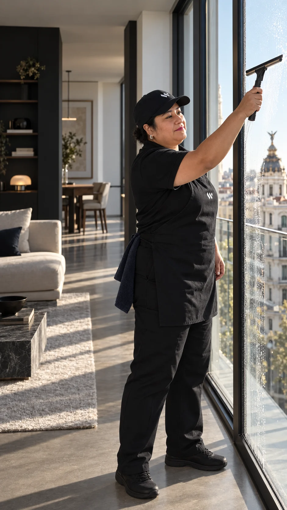 Iglow professional cleaning accessible glass in Madrid